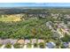 An aerial view of a single-Gathering home backing up to conservation area in a suburban neighborhood on a sunny day at 4531 River Overlook Dr, Valrico, FL 33596