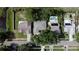 Aerial view of a home with a private pool and well-maintained landscaping at 5004 Grainary Ave, Tampa, FL 33624