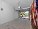 Spacious two-car garage with automatic door and view of the backyard at 944 San Carlos Ne Ct, St Petersburg, FL 33702