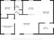 Detailed floor plan showcasing layout of bedrooms, bathroom, kitchen, living room, dining area, and utility space at 10804 Bounty St, New Port Richey, FL 34654