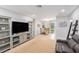 Bright living room with modern decor, showcasing its comfortable and inviting space at 1312 S Evergreen Ave, Clearwater, FL 33756