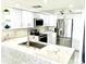 Modern kitchen features new cabinets, stainless appliances, and countertops at 1380 Gulf Blvd # 805, Clearwater, FL 33767