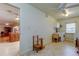 Open floor plan view of laundry room, with a kitchen view and lots of light and storage at 1407 Brattleboro Cir, Sun City Center, FL 33573