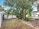 Backyard with mature tree, foliage, and brick path at 1737 Prince Philip St, Clearwater, FL 33755