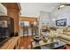 Spacious open living area includes a breakfast bar, dining space, and comfortable seating area at 1801 E Lake Rd # 20 G, Palm Harbor, FL 34685