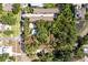 Aerial view of property showcasing lush, mature tree coverage in a secluded area at 260 Orange St, Palm Harbor, FL 34683