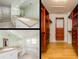 Bright bathroom collage with double sinks and shower, along with tile flooring, great natural light, and sleek countertops at 2876 Bayshore Trails Dr, Tampa, FL 33611