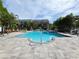 Community pool with plenty of seating and a 3ft shallow end at 3053 Pointeview Dr, Tampa, FL 33611