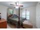 Comfortable main bedroom with ceiling fan at 3509 King George Ln, Seffner, FL 33584