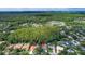 Aerial view of the residential area showcasing the neighborhood's lush landscaping and community features at 6011 Pratt St, Tampa, FL 33647