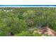 Aerial view of home surrounded by mature trees, landscaping, and a driveway at 6901 Arbor Oaks Ct, Bradenton, FL 34209