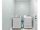 Bright laundry room with new washer and dryer and a laundry bag for convenience at 716 Laurel Ave, Venice, FL 34285