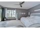 Comfortable main bedroom with sliding glass doors leading to the outdoor pool area at 9827 Sorbonne Loop, Seffner, FL 33584