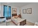 Inviting bedroom featuring a camper theme, patterned curtains, and decorative wall art at 11785 Little River Way, Parrish, FL 34219
