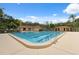 Well-maintained community swimming pool surrounded by lush landscaping and a pool house at 11809 Raintree Lake Ln # A, Tampa, FL 33617