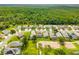 An aerial view of a serene neighborhood with lush greenery and well-maintained homes at 3633 Morgans Bluff Ct, Land O Lakes, FL 34639