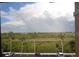 Balcony view overlooking palm trees, greenery, and a parking lot at 4305 Bayside Village Dr # 301, Tampa, FL 33615