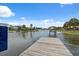 View from the end of the dock out towards the channel at 5070 Cedarbrook Ln, Hernando Beach, FL 34607