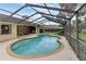 Inviting in-ground pool in screened enclosure, perfect for relaxation and outdoor enjoyment at 5078 Florentine Ct, Spring Hill, FL 34608