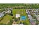 Wide view of a community offering a variety of amenities, including tennis and volleyball courts at 5519 Reflections Blvd, Lutz, FL 33558