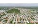 Aerial view of neighborhood showcasing well-maintained homes, green spaces, and accessibility to major roads at 5840 Liddell Dr, New Port Richey, FL 34652