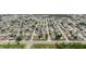 Wide aerial view showcasing the density and organization of a residential neighborhood at 5840 Liddell Dr, New Port Richey, FL 34652