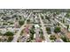Extensive aerial view of a dense suburban neighborhood with tree-lined streets at 5840 Liddell Dr, New Port Richey, FL 34652