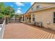 Generous backyard deck with seating, perfect for enjoying the outdoor views at 6625 Interbay Blvd, Tampa, FL 33611