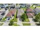 An aerial view reveals the property's location and well-manicured lawn in a desirable neighborhood at 7414 Indigo Oasis Ct, Gibsonton, FL 33534