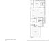This floor plan shows the layout of the living room, kitchen, bedrooms, bathrooms, and garage at 7414 Indigo Oasis Ct, Gibsonton, FL 33534