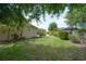 View of home's backyard with lush landscaping at 7902 Heather Ct, Tampa, FL 33634
