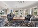 Comfortable living room with plush seating, a large rug, and views of the outdoor landscaping at 100 Beach Ne Dr # 301, St Petersburg, FL 33701