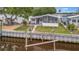 Waterfront property with screened-in porch, dock, and lush green lawn perfect for outdoor enjoyment at 106 N Saint George Cir, Apollo Beach, FL 33572