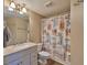 Bathroom with a shower, vanity, and modern fixtures at 1111 Golfview Woods Dr # 1111, Sun City Center, FL 33573