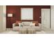 Cozy living room featuring a comfortable couch, modern decor, and warm lighting at 11670 Brae Way, Dade City, FL 33525