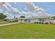Well-maintained front lawn with vibrant flowerbeds, charming shutters, and ample driveway and walkway space for convenience at 1224 W Del Webb Blvd, Sun City Center, FL 33573