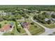 Aerial view of a neighborhood featuring well-maintained homes and a lush green landscape at 13386 Lawrence St, Spring Hill, FL 34609