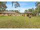Expansive backyard featuring a well-maintained lawn and a charming home exterior at 16608 Livingston Ave, Lutz, FL 33559