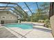 Enclosed pool with comfortable patio area, lush landscaping, and safety fence at 1803 143Rd E Ct, Bradenton, FL 34212