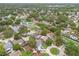 An aerial view showing many residential homes nestled within a leafy neighborhood at 1909 Dover Ct, Oldsmar, FL 34677