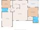 Detailed floor plan highlighting the layout, dimensions and flow of the home's living spaces at 2418 Deltona Blvd, Spring Hill, FL 34606