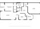 Detailed floor plan showcasing the layout of the home including bedrooms, living areas, and kitchen at 2616 Tottenham Dr, New Port Richey, FL 34655