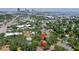 An aerial view shows the property's location with views of the downtown and the bay at 317 19Th S Ave, St Petersburg, FL 33705