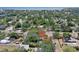 Aerial view pinpointing the home's location near the water, surrounded by lush trees, and a quiet neighborhood at 317 19Th S Ave, St Petersburg, FL 33705