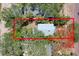 Aerial view of property boundaries surrounded by mature trees and landscaping at 317 19Th S Ave, St Petersburg, FL 33705