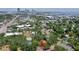 An aerial view shows the property's location with views of the downtown and the bay at 317 19Th S Ave, St Petersburg, FL 33705
