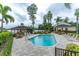 Lakeside Preserve community pool with lounge seating, tables and nearby clubhouse at 3415 Heards Ferry Dr, Tampa, FL 33618