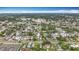 Wide aerial shot of a residential neighborhood with mature trees, showcasing the property's proximity to shopping and parking at 4339 58 N Ave, St Petersburg, FL 33714