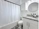 Elegant bathroom showcasing decorative tile flooring, granite countertop and shower at 4339 58 N Ave, St Petersburg, FL 33714