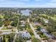 Overhead shot of the street and homes that border the water with small personal boat docks at 454 35Th Ne Ave, St Petersburg, FL 33704
